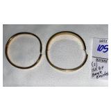 (2) 12k gf bangle bracelets