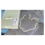Pearl necklace w/14k clasp w/ Beeghly & Keim box