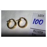 925 sterling pierced hoop earrings