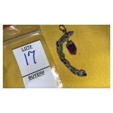 Abstract amethyst & geode pendant