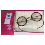 Antique tortoise shell frame bifocal eye glasses