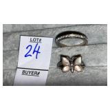 (2) sterling rings
