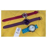 Armitron crystal & silicone band watches
