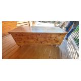 Cedar chest on wheels