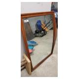 Wood framed mirror