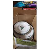Christmas dishes & misc items
