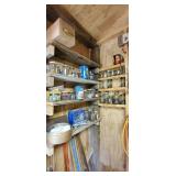 Shelves of nails, screws & etc
