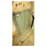 Old wavy glass panels