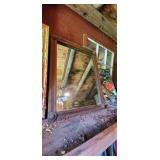 Wood trimmed mirror