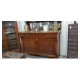 Antique buffet with mirror 54" long x 55 1/2"
