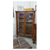 Antique curio cabinet 40" long x 62" tall x 17"