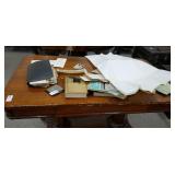 Maps, train info, hand written recipes, ancestors