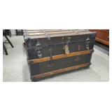 Wood trunk 34" L x 22 1/2 tall