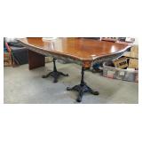 Dining table with cast iron legs 1 leaf