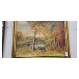 McAllister cow / tree painting 27 1/4 x 19 1/2