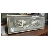 Lady on a tiger fur picture 22 5/8" L