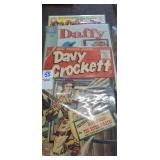 3 comic books Davy Crockett, daffy &g.i. combat