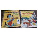 2 little golden books huckleberry hound & Donald