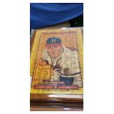 Warren spahn puzzle mounted on wood