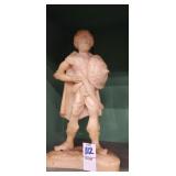 Man with sword resin statue