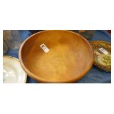 Wood dough bowl
