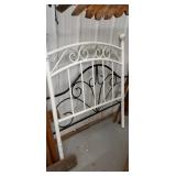 Twin metal headboard