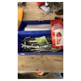 Tool box with tools, plastic pipe cutters