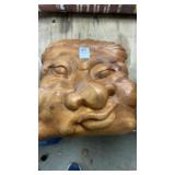 Wooden carved face