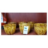 6 bennington pottery cups