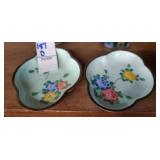 2 small cloisonne plates