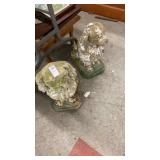 Pair of concrete dogs
