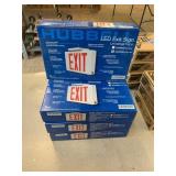 (4) HUBBELL LED EXIT SIGNS