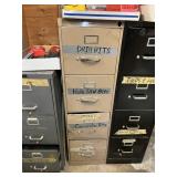 FILE CABINET WITH ASSORTED DRILL BITS AND TOOLS