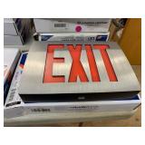 (4) LITHONIA LED EXIT SIGNS WITH BATTERY BACKUP