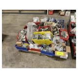 PALLET WITH ASSORTED GROUND CLAMPS & MISC