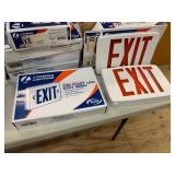 (2) LITHONIA LED EXIT SIGNS WITH BATTERY BACKUP