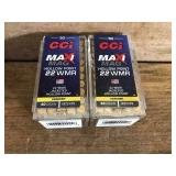 100 Rds. .22WMR CCI 40gr.