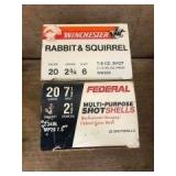50 Rds. 20 Ga. Winchester/Federal