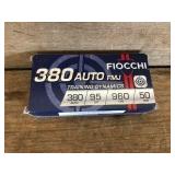 50 Rds. .380 Auto Fiocchi 95gr.