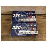 100 Rds. .380 Auto Fiocchi 95gr.