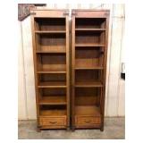 Pair Of Mission Style Bookcases/Shelves