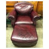 Leather Chair With Ottoman
