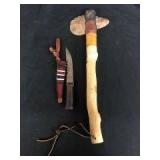 Artifact Style Axe & Knife With Sheath