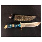 LCO Knife With Snakeskin Sheath