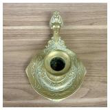 Ornate Vintage Brass Chamberstick (also known as a