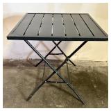 Matte Black Steel Folding Bistro Table 28'X28'X28'