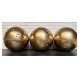 3 Large 18' Gold Disco Balls With Loose/Buckled Ti