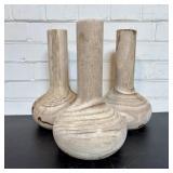 3 Natural Wood Bottle Vases 6'X6'X11'