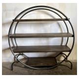 World Market Style Round Back Bar - Bookshelf With