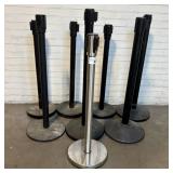 8 Assorted Black - Stainless Steel Retractable Saf